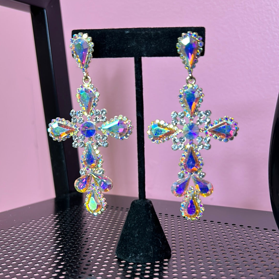 Faith Statement Earrings- Multi