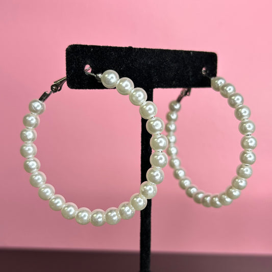 Class Act Pearl Hoop Earring