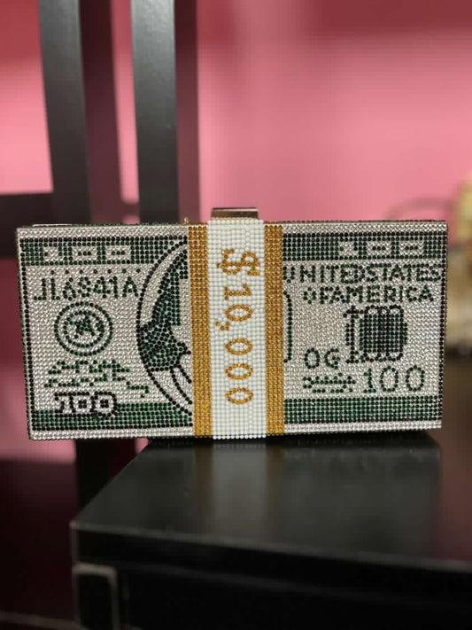 Green Money Clutch